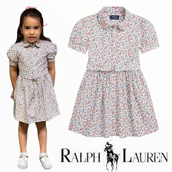 POLO RALPH LAURENMorgan Floral Oxford Shirtdress